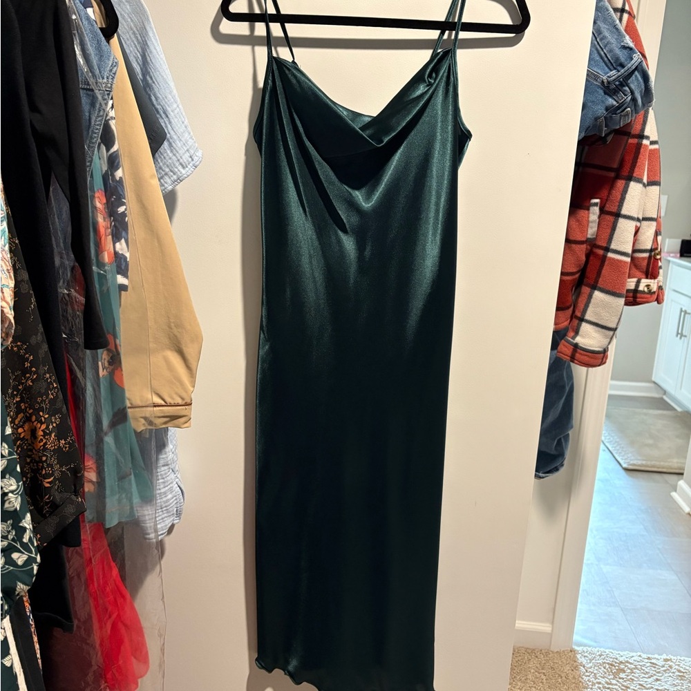Elegant Green Slip Dress